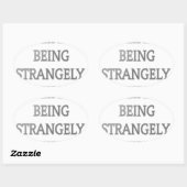 Ich bin gerne eigenartig komisch: Fett-Textdesign Ovaler Aufkleber (Blatt)