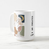 ICH BIN GESCHAFFEN - Nach Design Kaffeetasse (Vorderseite Links)