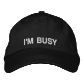 ICH BIN GESCHÄFTSGRUPPE BESTICKTE BASEBALLKAPPE (Vorderseite)