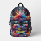 Ich bin gesegnet Back Pack Travel Print Cut Sew Ba Bedruckter Rucksack (Vorderseite)