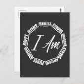 Ich bin gesegnet, ein Sprichwort der furchtlosen P Postkarte (Vorne/Hinten)