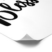 Ich bin gesegnet kühne Schriftart Inspiration Chri Poster (Ecke)