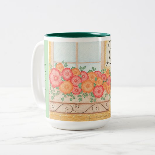 Ich bin gesegnet! - Verborgene Segnung Kaffee-Tass Zweifarbige Tasse (Vorderseite Links)