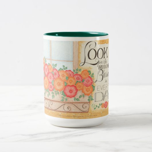 Ich bin gesegnet! - Verborgene Segnung Kaffee-Tass Zweifarbige Tasse (Mittel)