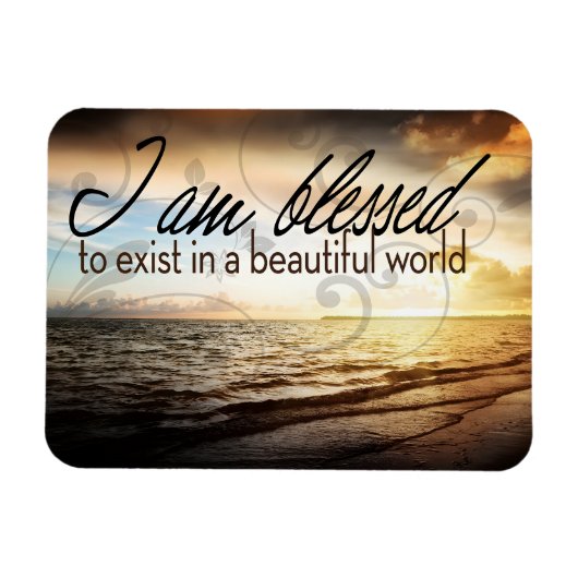 "Ich bin gesegnet zu existieren" Motivation Affirm Magnet (Horizontal)