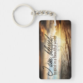 "Ich bin gesegnet zu existieren" Motivation Affirm Schlüsselanhänger