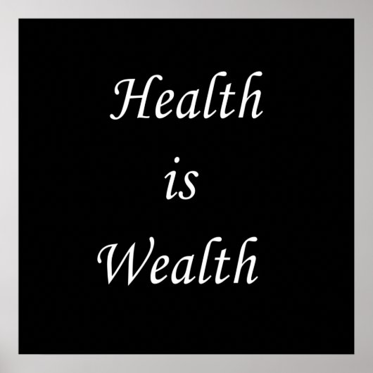 Ich bin gesund, ich bin wohlhabend Motivation Poster (Vorne)