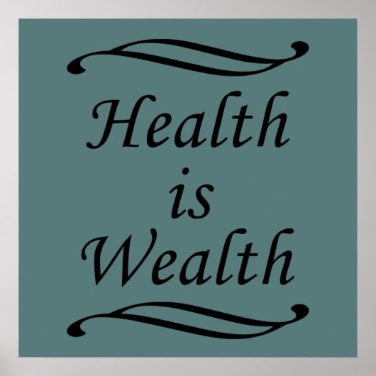 Ich bin gesund, ich bin wohlhabend Motivation Poster (Vorne)