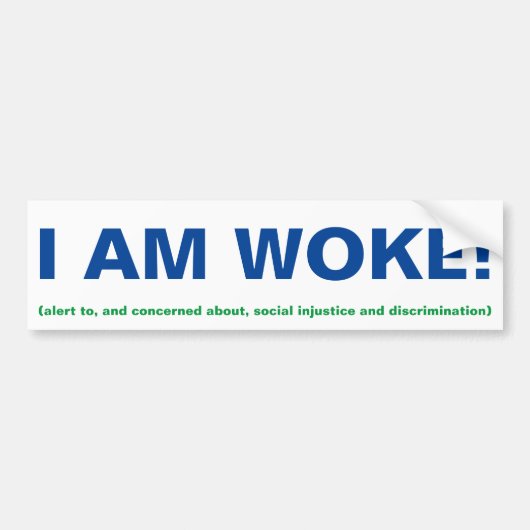Ich bin Geweckt Autoaufkleber (Vorne)