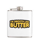 Ich bin glatt wie Butter Flachmann (Vorderseite)