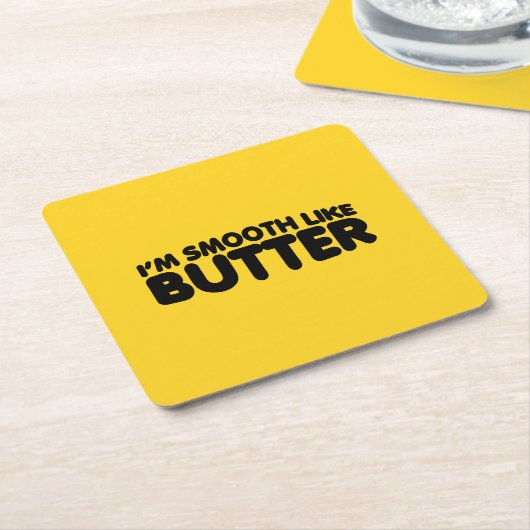 Ich bin glatt wie Butter Rechteckiger Pappuntersetzer (angewinkelt)