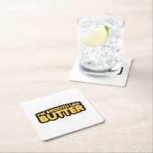 Ich bin glatt wie Butter Rechteckiger Pappuntersetzer (Vor Ort)