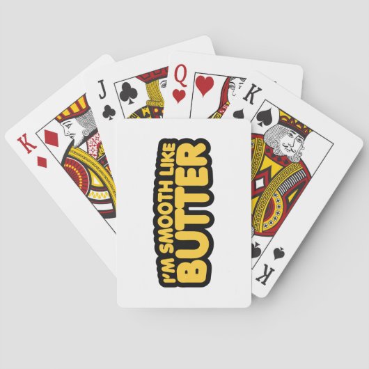 Ich bin glatt wie Butter Spielkarten (Rückseite)