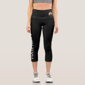 ICH BIN GLAUBWÜRDIGES YOGA-Leggings-Logo Capri Leggings (Vorderseite)