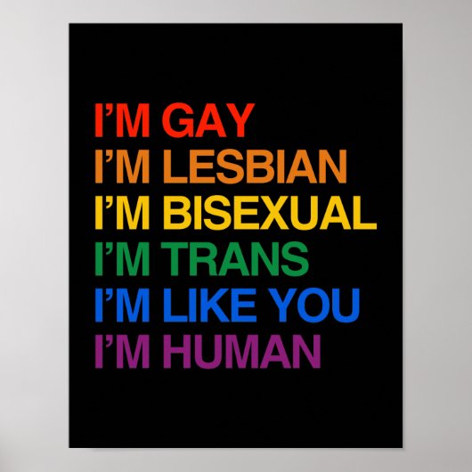 ICH BIN GLBT, ICH BIN MENSCH POSTER (Vorne)