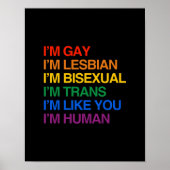ICH BIN GLBT, ICH BIN MENSCH POSTER (Vorne)