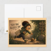 Ich bin gleich da postkarte (Vorne/Hinten)