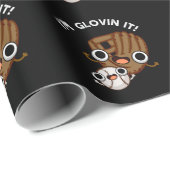 Ich bin Glovin It Funny Baseball Pun Dark BG Geschenkpapier (Rolleneckpunkt)