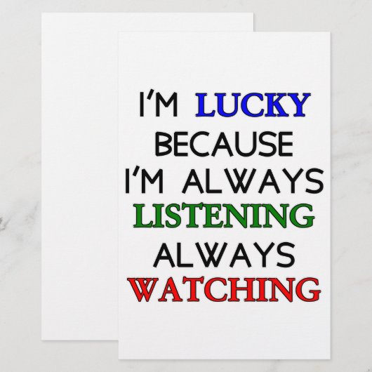 Ich bin glücklich briefpapier (Vorne/Hinten)