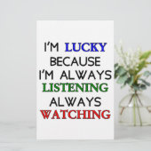 Ich bin glücklich briefpapier (Stehend Vorderseite)