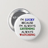 Ich bin glücklich button (Vorne & Hinten)