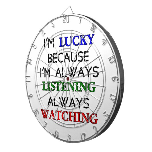 Ich bin glücklich dartscheibe (Vorderseite rechts)