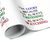 Ich bin glücklich geschenkpapier (Rolleneckpunkt)