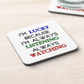 Ich bin glücklich getränkeuntersetzer (Linke Seite)