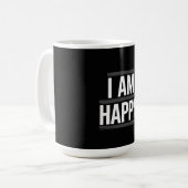 Ich bin glücklich kaffeetasse (Vorderseite Links)