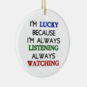 Ich bin glücklich keramikornament (Rechts)