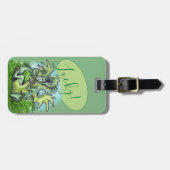 Ich bin glücklich! Kleines Drachen-Kleeblatt Gepäckanhänger (Vorderseite horizontal)