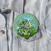 Ich bin glücklich! Lil' Dragon-Kleeblatt Button (Beispiel)
