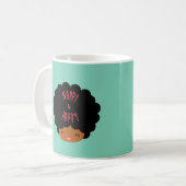 Ich bin glücklich mit meinem natürlichen Haar ~ Kaffeetasse (Vorderseite Links)