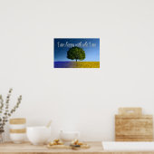 "Ich bin glücklich mit wem ich bin" Motivation Aff Poster (Küche)