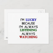 Ich bin glücklich postkarte (Vorne/Hinten)