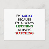 Ich bin glücklich postkarte (Vorderseite)