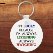 Ich bin glücklich schlüsselanhänger (Vorderseite)