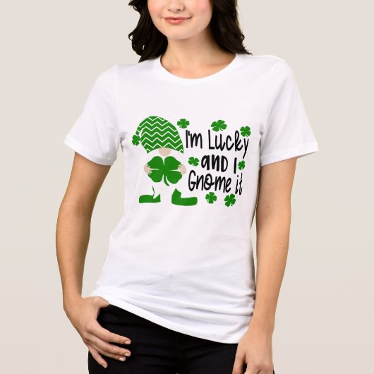 Ich bin glücklich und werde es | St. Patrick's Day Tri-Blend Shirt (Vorderseite)
