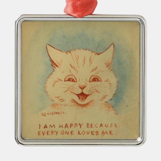 Ich bin glücklich, weil alle mich Lieben (Ingwerka Ornament Aus Metall (Vorne)