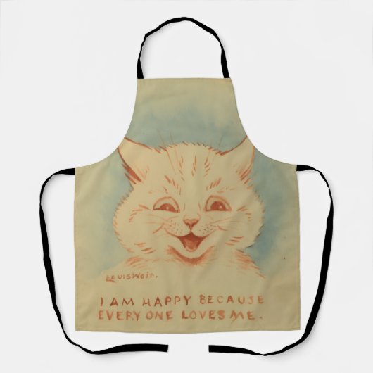 Ich bin glücklich, weil alle mich Lieben (lächelnd Schürze (Vorderseite)