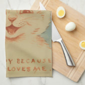 Ich bin glücklich, weil alle mich Lieben (Niedlich Geschirrtuch (Viertel Falte)