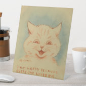 Ich bin glücklich, weil alle mich Lieben (Niedlich Sockelschild (In Situ)