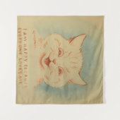 Ich bin glücklich, weil alle mich Lieben (Niedlich Wandteppich (Vorderseite (Horizontal))