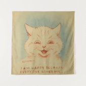 Ich bin glücklich, weil alle mich Lieben (Niedlich Wandteppich (Vorderseite)