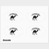 Ich bin glücklicher als ein Kamel am Mittwoch Ovaler Aufkleber (Blatt)