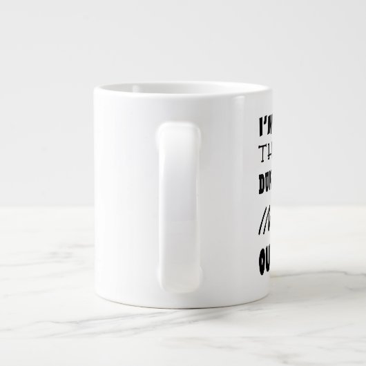 Ich bin glücklicher als ein Mistkäfer in einem Hau Jumbo-Tasse (Rückseite)