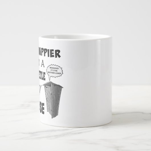 Ich bin glücklicher als ein Mistkäfer in einem Hau Jumbo-Tasse (Vorderseite)