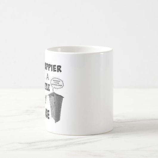 Ich bin glücklicher als ein Mistkäfer in einem Hau Kaffeetasse (Mittel)