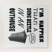 Ich bin glücklicher als ein Mistkäfer in einem Hau Puzzle (Horizontal)