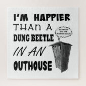 Ich bin glücklicher als ein Mistkäfer in einem Hau Puzzle (Vertikal)